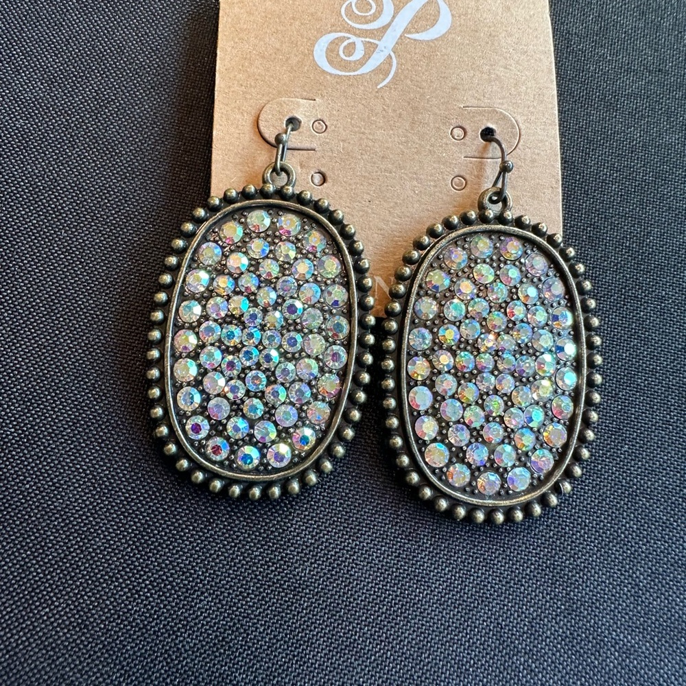 Elegant Crystal Oval Earrings